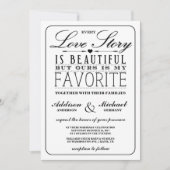 Love Story Faire-part de mariage DE COULEUR MODIFI (Devant)