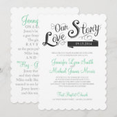 Love Story Wedding Invitation Kaart (Voorkant / Achterkant)