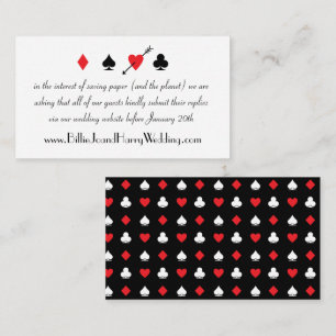 Love Struck Casino Bruiloft Online RSVP-kaart Informatiekaartje