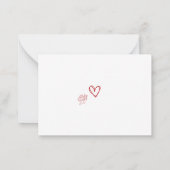 Love-Struck Dank u kaarten Notitiekaartje (Achterkant)