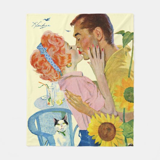 Love-Struck Fleece Deken (Voorkant)