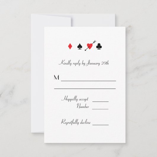 Love Struck Las Vegas Wedding Carte de réponse RSV (Devant)