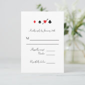 Love Struck Las Vegas Wedding Carte de réponse RSV (Debout devant)