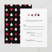 Love Struck Las Vegas Wedding Carte de réponse RSV (Devant / Derrière)