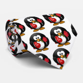 Love Struck Penguin with Valentijn Gifts Stropdas (Opgerold)