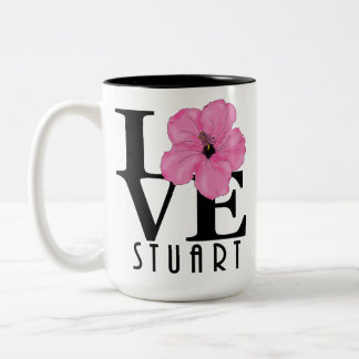 LOVE Stuart Florida Red 15oz Tweekleurige Koffiemok