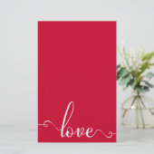 "Love" Stylish Valentines Day papeterie (Debout devant)