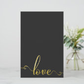 "Love" Stylish Valentines Day papeterie (Debout devant)
