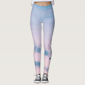 Love Summer Blue Yoga Pantalons, Leggings (Devant)