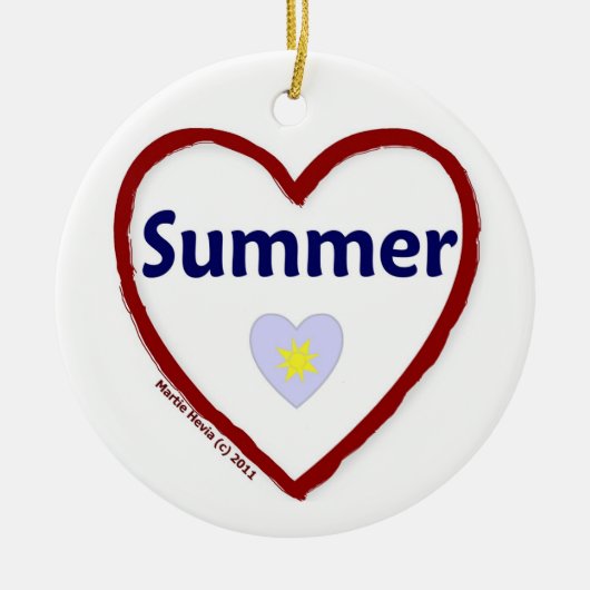 Love Summer Keramisch Ornament (Voorkant)