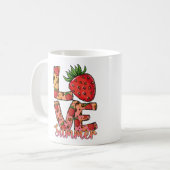 Love Summer Strawberry Coffee Mug | Bonjour été  (Devant gauche)