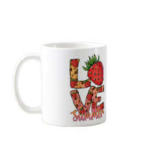Love Summer Strawberry Coffee Mug | Bonjour été 