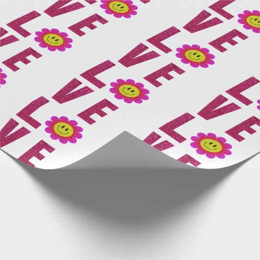 Love Sunflower Cadeaupapier (Hoek)
