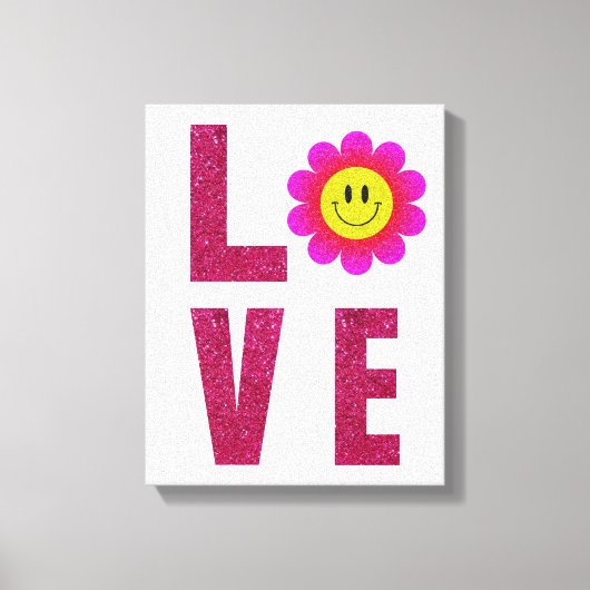 Love Sunflower Canvas Afdruk (Voorkant)