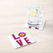 Love Sunflower Kartonnen Onderzetters (Insitu)