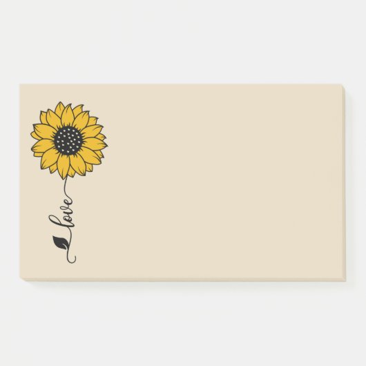 Love Sunflower Post-it® Notes (Voorkant)