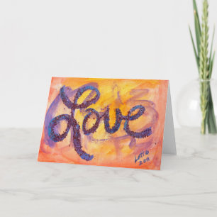 Love Sunset Golden Glow Cartes de voeux