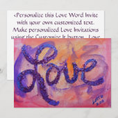 Love Sunset Twilight Invitations ou annonces (Devant / Derrière)