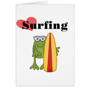 Love Surfing Frog T-shirts and Gifts