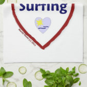 Love Surfing - Serviette de sport (Personnaliser) (Plié)