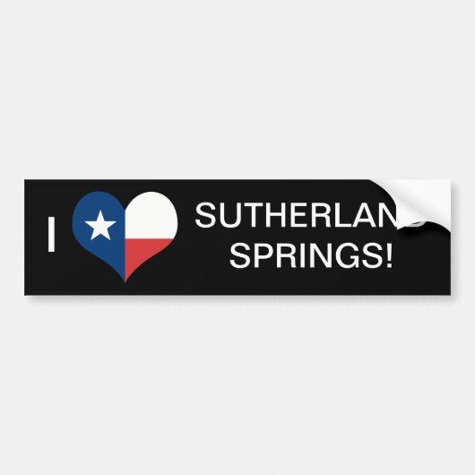 LOVE SUTHERLAND SPRINGS BUMPERSTICKER (Voorkant)