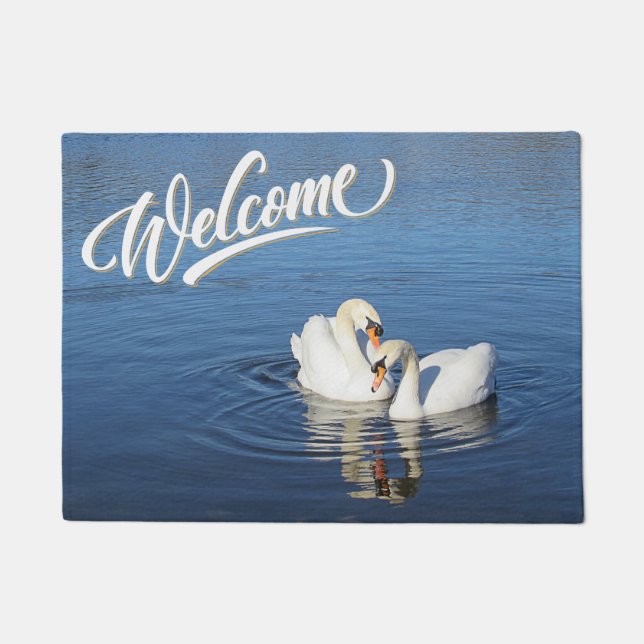 Love Swans Doormat Deurmat (Voorkant)