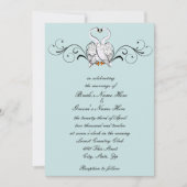 Love Swans Faire-part de mariage (Devant)