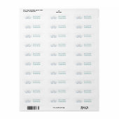 Love swans Monogram Return address Label (Full Sheet)