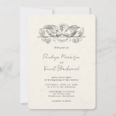 Love Swans Wedding Invitation (Devant)