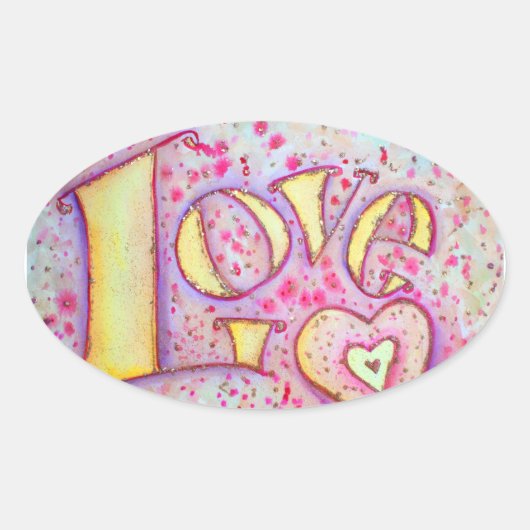Love Sweet Pink Sticker (Voorkant)