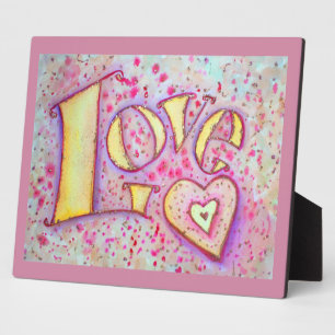Love Sweet Rose Peinture Poème Plaque