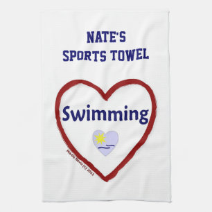 Love Swimming - Serviette de sport (Personnaliser)