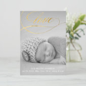 Love Swirl Baby Faire-part de naissance (Debout devant)