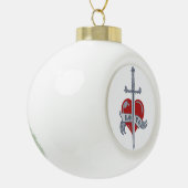 Love Sword Custom Kerstversiering Keramische Bal Ornament (Links)