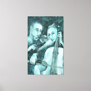 Love Symphony Canvas Duet Modern schilderij Afdruk