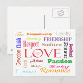 Love Synonyms by Shirley Taylor Briefkaart (Voorkant / Achterkant)