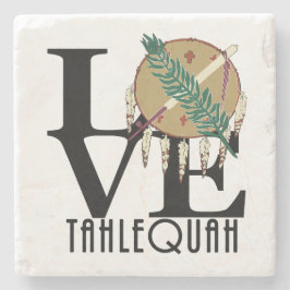 LOVE Tahlequah Oklahoma Stenen Onderzetter