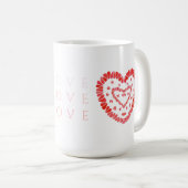 LOVE Tall White Mok (Voorkant rechts)