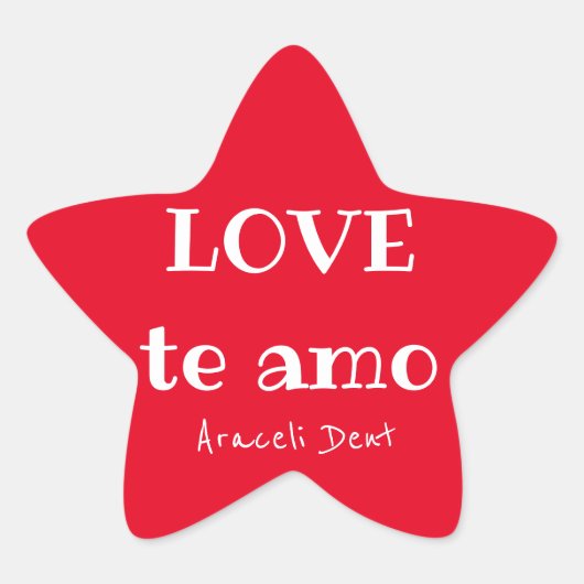 LOVE te amo Stickers (Voorkant)