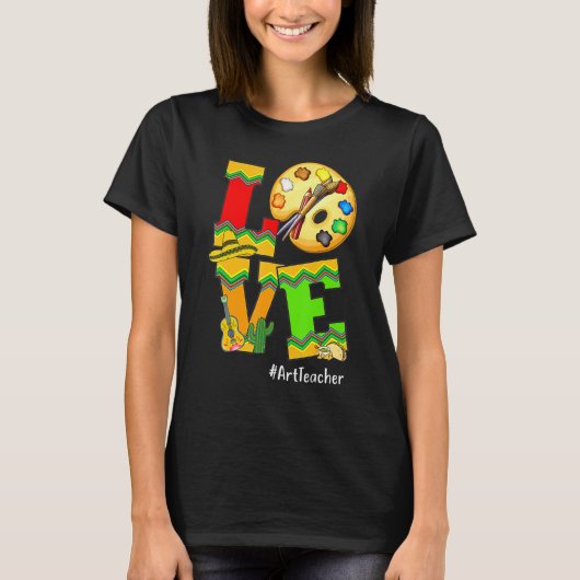 Love Teacher Happy Cinco de Mayo Fiesta Party Stud T-shirt (Voorkant)