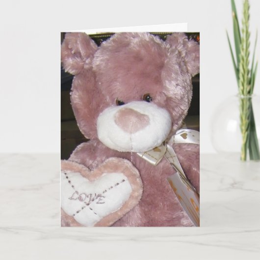 LOVE TEDDY BABY ADOPTIE GEFELICITEERD KAART (Voorkant)