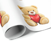 Love Teddy Cadeaupapier (Rol Hoek)