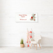 Love Teddy custom text & photobanner Spandoek (Insitu)