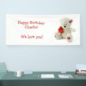 Love Teddy custom text & photobanner Spandoek (Beurs)