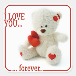 Love Teddy Valentine stickers