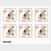 Love Teddy Valentine stickers (Feuille)