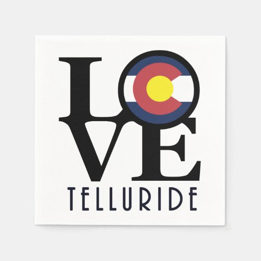 LOVE Telluride Colorado Servet (Voorkant)