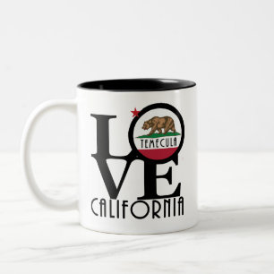 LOVE Temecula California 11oz Tweekleurige Koffiemok