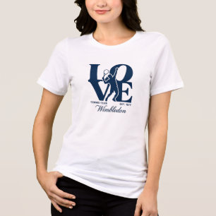 Love Tennis Club Wimbledon Opgericht 1877 Tri-Blend Shirt