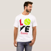 Love tennis t-shirt (Voorkant volledig)